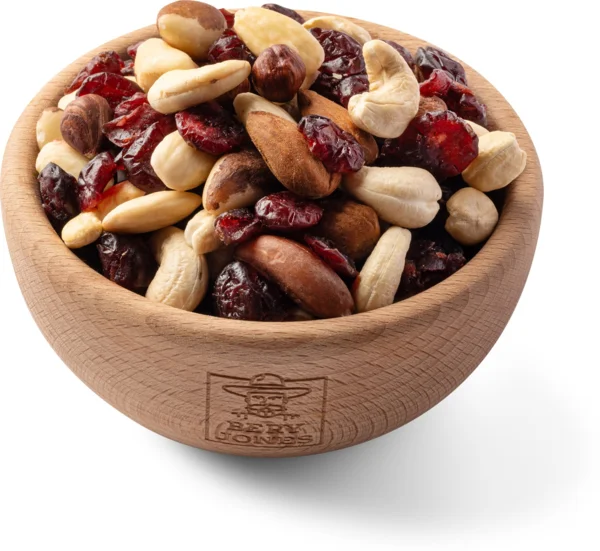 Bery Jones vegyes diófélék áfonyával 1 kg dióféle -- áfonyát, mandula-, mogyoró-, kesu- és brazil dióbelet tartalmaz, ropogós diófélék és aszalt áfony