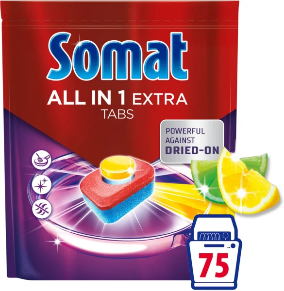 Somat All in 1 Extra Lemon & Lime, 75 db mosogatógép tabletta (AlzaPlus+)
