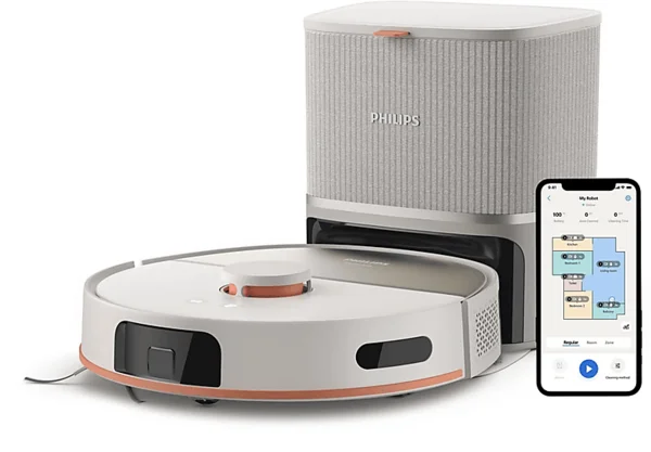 Philips HomeRun 5000 Series Aqua XU5100/20 Robotporszívó-felmosó automatikus ürítőállomással (XU5100/20)