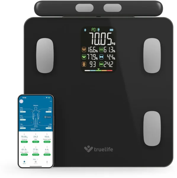 TrueLife FitScale W8 BT, fekete személymérleg (AlzaPlus+)