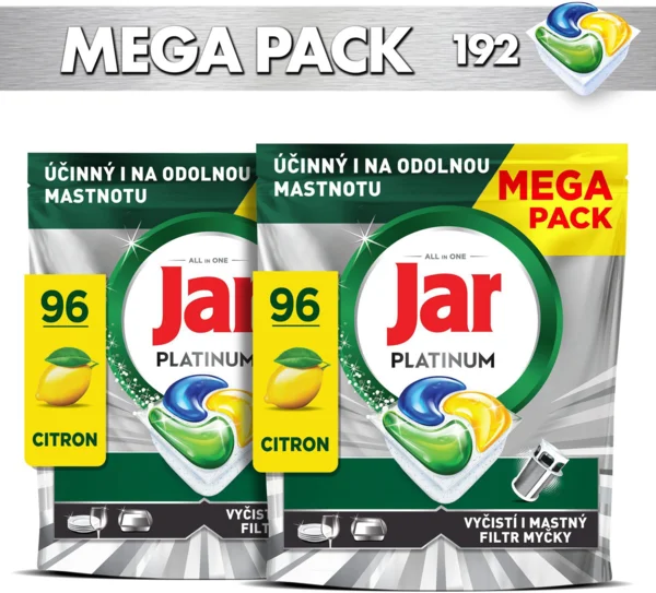 JAR Platinum Lemon 192 darab mosogatógép tabletta (AlzaPlus+)