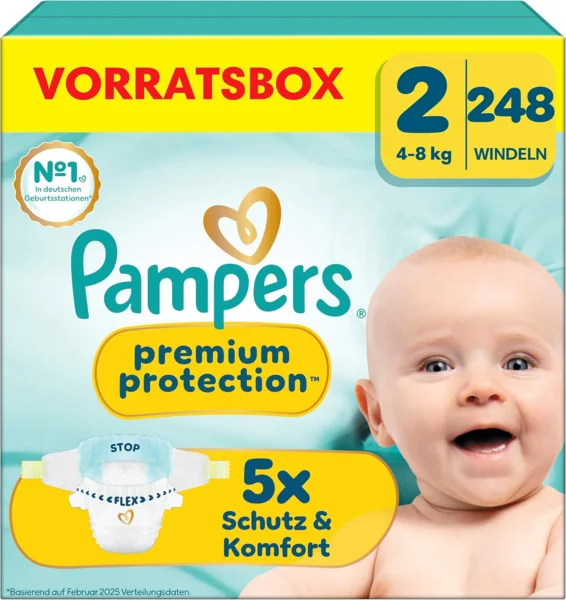 Pampers Premium Protection 2-es pelenka, 4-8 kg, 248 db