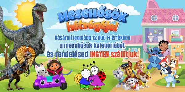 Ingyenes szállítás, ha 12 ezer Ft értékben vásárolunk a mesehősök kategóriából