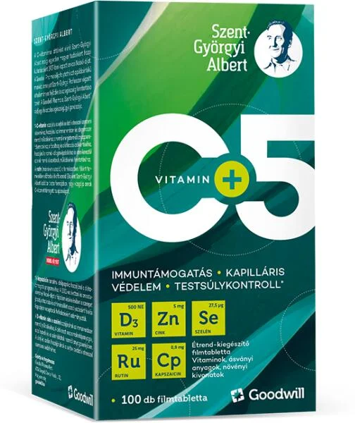 Szent- Györgyi Albert C+5 vitamin retard filmtabl. 100x (rövid lejárat)