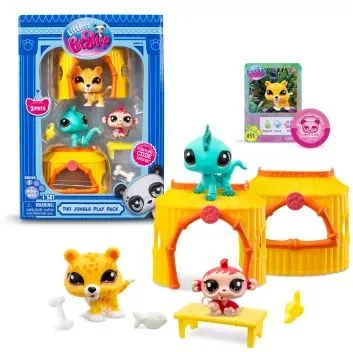 TM Toys Littlest Pet Shop: Figura csomag, 1. széria, 3 db-os - Dzsungel (LPS00515)
