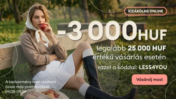 3 ezer Ft kedvezmény 25 ezer Ft felett