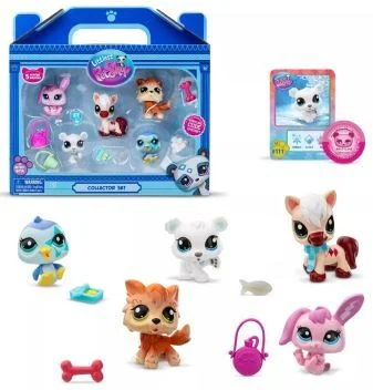 TM Toys Littlest Pet Shop: Téli játékfigura szett, 2. széria - 5 db-os (LPS00573)