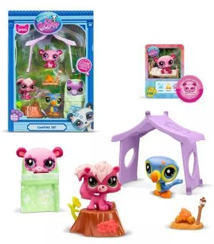 TM Toys Littlest Pet Shop: Kemping játékfiguraszett, 2. széria - 3 db-os (LPS00574)
