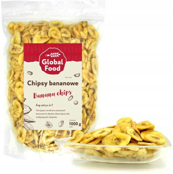 Banán Chips 1kg (1000g) Szárított Natúr Banán