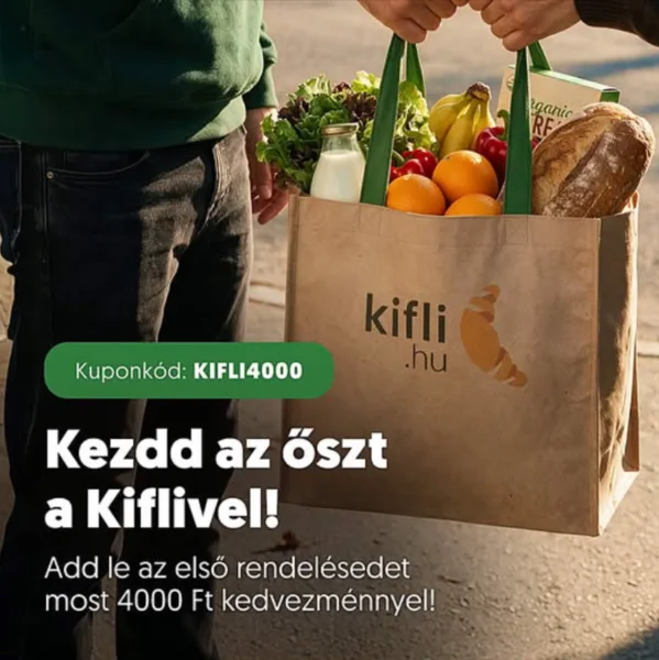 Kifli.hu 4000FT kedvezmény az 1. rendelés leadásához