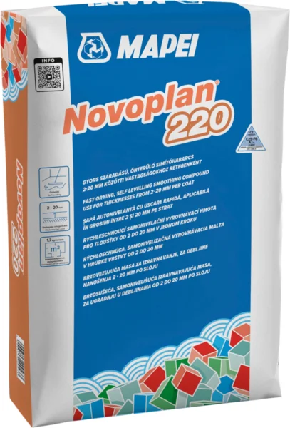 Mapei novoplan 220 önterülő aljzatkiegyenlítő 25kg 2-20mm