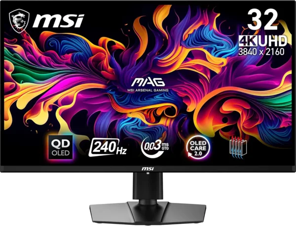 MSI MAG 321UPX QD-OLED 31.5 Inch 4K UHD Gaming Monitor