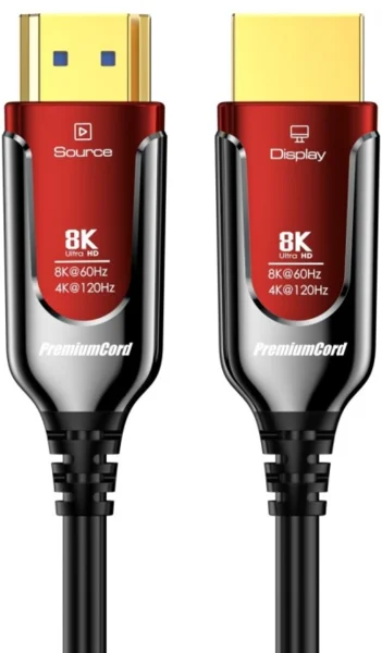 PremiumCord Ultra High Speed HDMI 2.1 optikai kábel 8K @ 60Hz, 10m