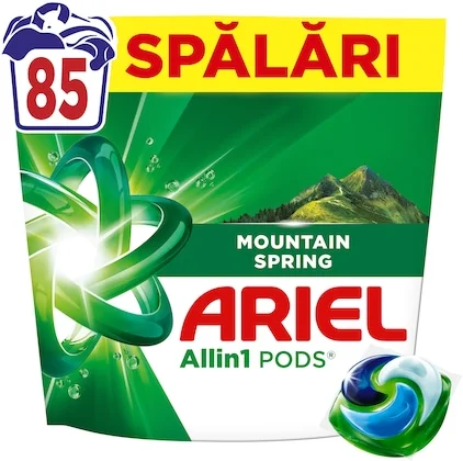 Ariel Allin1 PODS Mountain Spring kapszulás mosószer, 85 mosáshoz