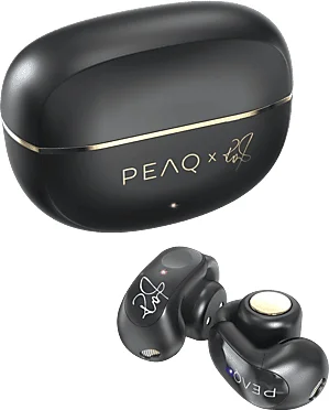 PEAQ ICONIC Sound 3 vezeték nélküli In-ear TWS fülhallgató mikrofonnal, fekete (PTW-4000-RW)