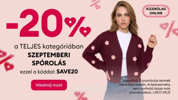 -20% a Szeptemberi Spórolás kategóriára