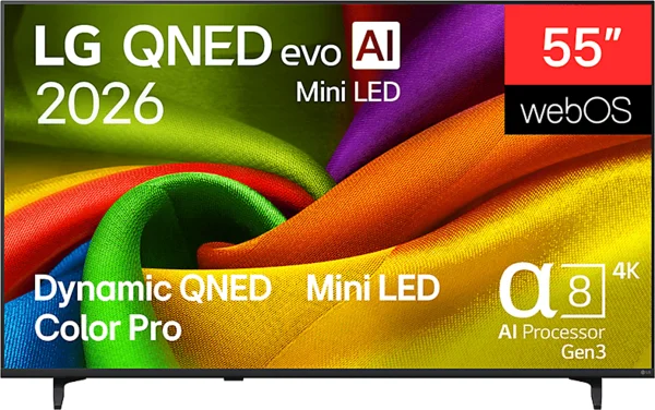 LG 55" QNED evo MiniLED 55QNED8MB6C 4K AI Smart TV
