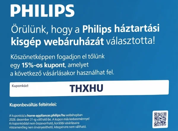 15% kedvezmény a Philips háztartási kisgépekre