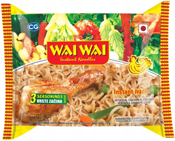 Wai Wai Csirke ízű instant tészta 75 g