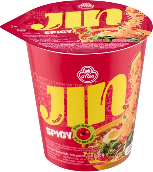 Ottogi Jin Ramen Spicy bögre 65g