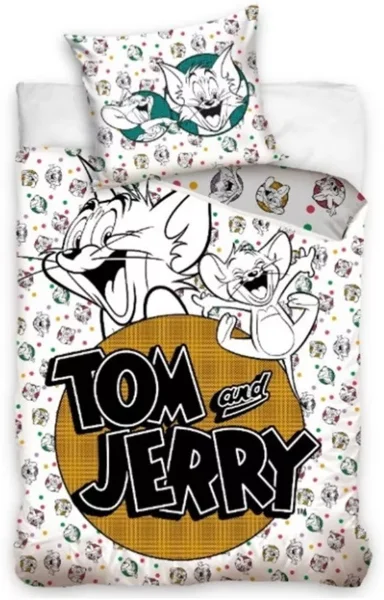 Tom és Jerry White ágyneműhuzat 140×200cm, 70x90 cm