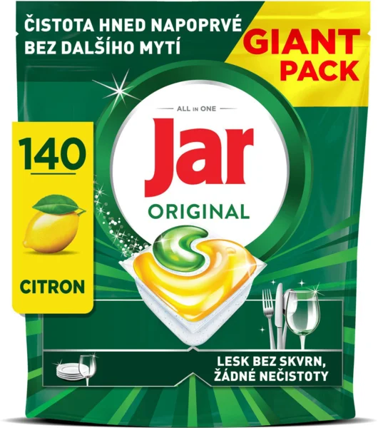 Jar Original Lemon 140 db mosogatógép tabletta (AlzaPlus+) 2 csomagtól