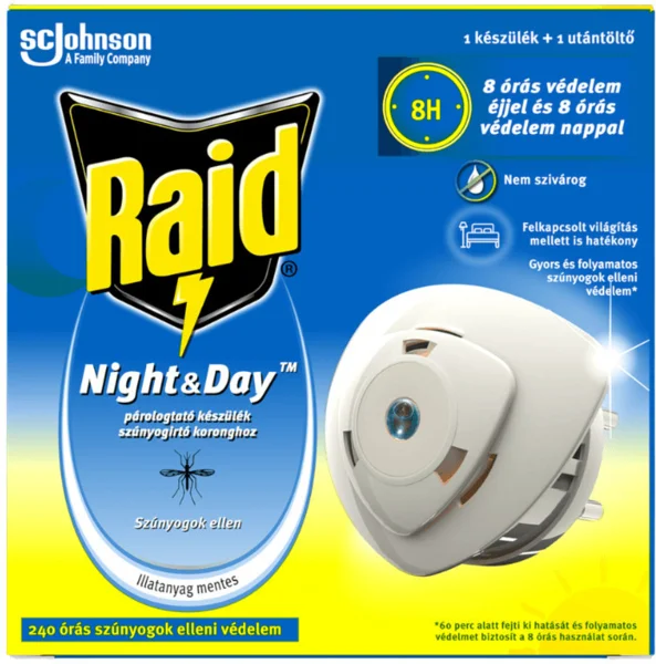 Raid Night & Day 240 órás szúnyog- és légyirtó korong készülék utántöltő