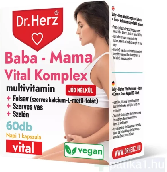 Dr. Herz Baba-Mama Vital Komplex kapszula 60x (közeli lejárat)