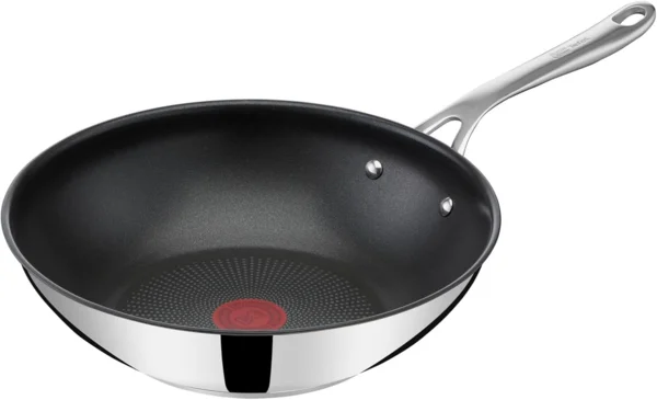Tefal Jamie Oliver Cook's Direct On Wok serpenyő, 28 cm, indukciós, rozsdamentes acél