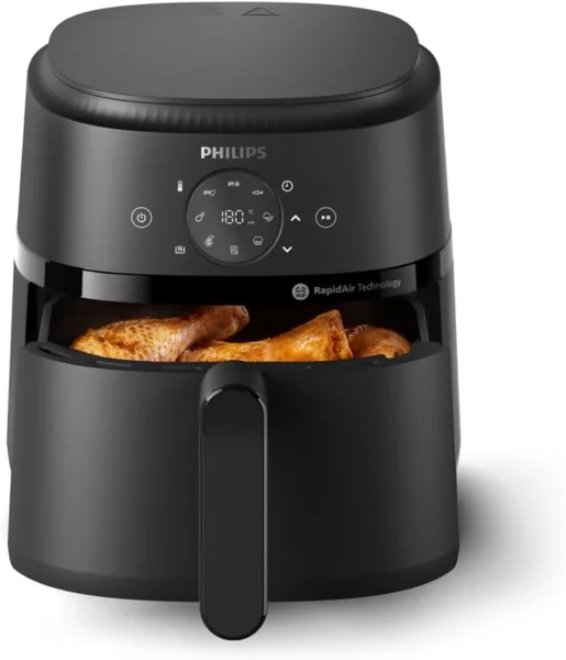 Philips Airfryer 2000 Series forrólevegős sütő, fekete, 4,2L