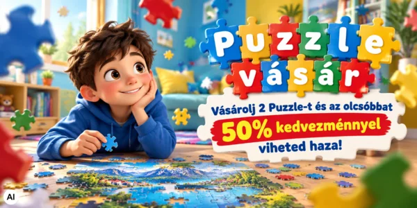 Puzzle vásár (olcsóbb 50% kedvezménnyel)