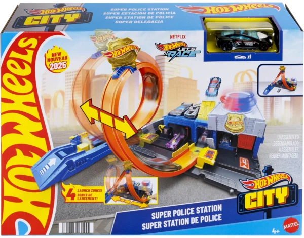 Mattel Hot Wheels - City Rendőrállomás játékszett (JBM71)
