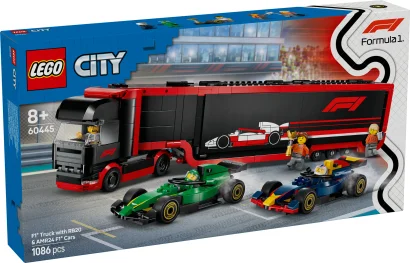 LEGO City 60445 F1-es Kamion RB20 és AMR24 F1-es autókkal