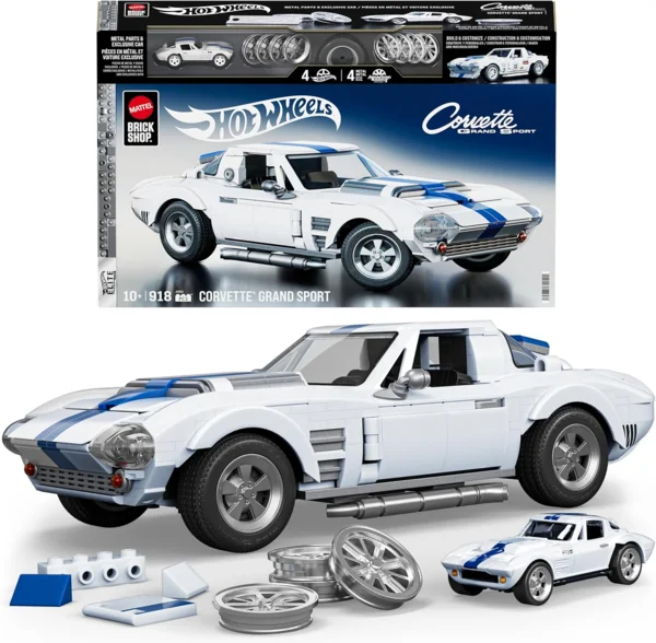 Mattel Hot Wheels Corvette Grand Sport építőkészlet, 918 db-os