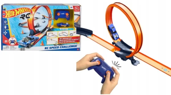 Mattel Hot Wheels RC Speed Challenge pálya távirányítós kisautóval (HXX45)