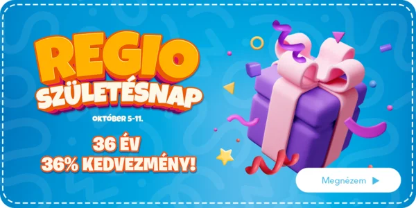 REGIO JÁTÉK 36. születésnap (36% kedvezmény)