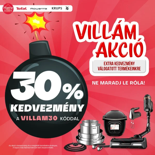 Válogatott termékekre extra 30% kedvezmény