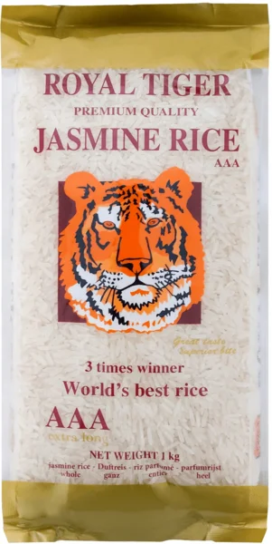Jázmin rizs ROYAL TIGER Premium AAA 1kg Pandan Kambodzsa aroma