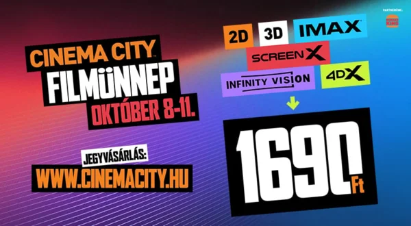 Idén is Filmünnepet tart a Cinema City - Kedvezményes jegyárak, és programok