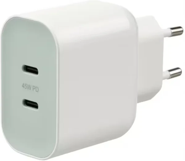 IKEA SJÖSS 45 W-os 2xUSB-C töltő 3A PD 3.0 QC4+ PPS gyorstöltés
