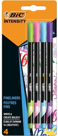 Bic Fineliner Intensity Fun Tűfilc, 4 darab