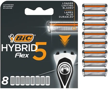 BIC Hybrid Flex 5 borotva, 8 db pengével