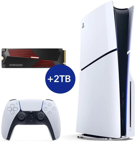 PlayStation 5 (Slim) - 1TB + 2TB SSD játékkonzol tv-hez