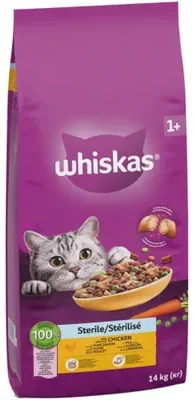 Whiskas 1+ Sterile csirke, 14 kg