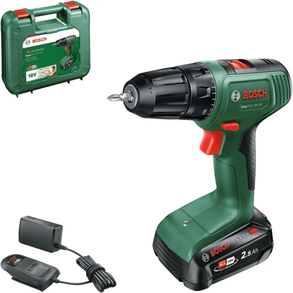 Bosch EasyDrill 18V-38 akkumulátoros fúrócsavarozó (1x 2,5 Ah akku, koffer)