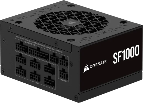 Corsair SF1000 SFX tápegység, 80 Plus Platinum, teljesen moduláris, fekete