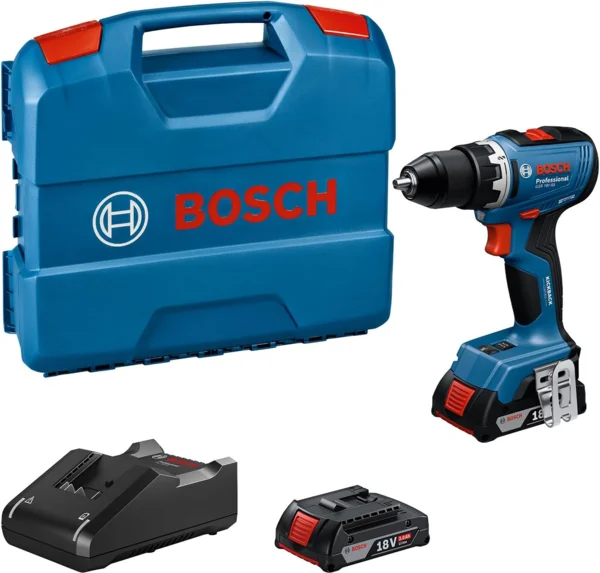 Bosch Professional GSR 18V-65 akkus fúrócsavarozó (2x 2,0Ah akku, töltő, L-Case)