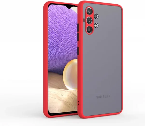 CELLECT Műanyag matt tok Samsung Galaxy A32 5G piros-fekete