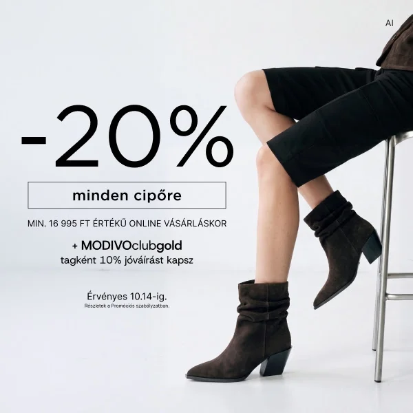 20% kedvezmény minden cipőre 16 995 Ft felett