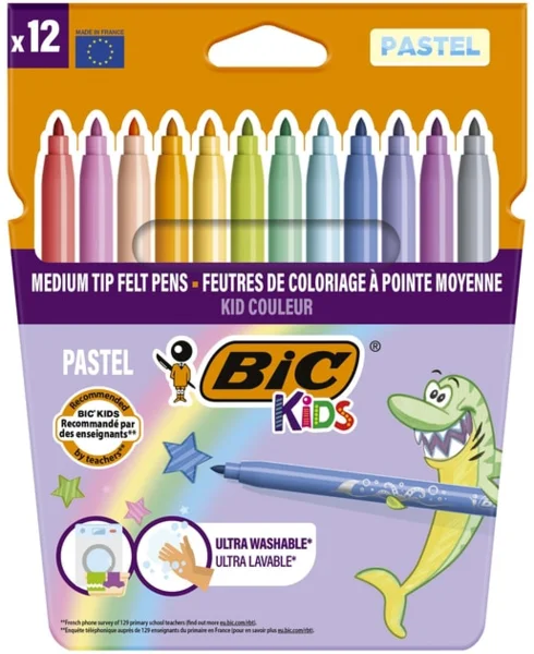 12 darabos Bic Kid Couler Pasztell Filctoll (Kifli.hu)